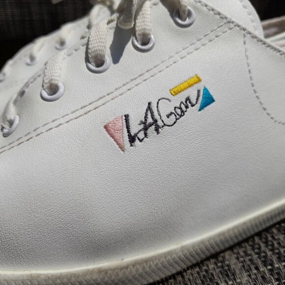 Vintage 90s L.A. Gear White Running Shoes Sneakers Size 8.5 Runners Aerobics - Picture 3 of 11
